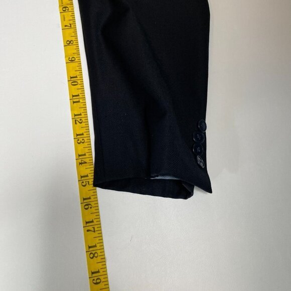 Peter Millar Sport Coat‎ Mens 42R Black Wool Suit Jacket Blazer Single Breasted - Picture 12 of 12